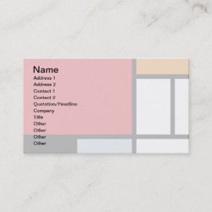 Cartão De Visita Piet Mondrian - Composição com Plano Vermelho Gran