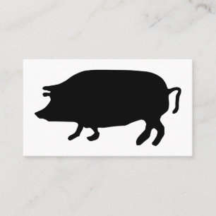 Cartão De Visita Pig Silhouette