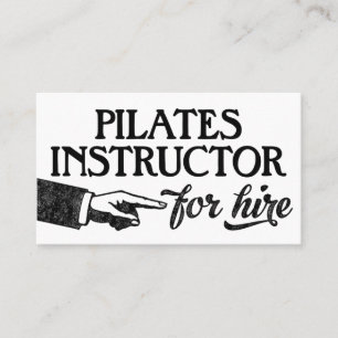 Cartão De Visita Pilates Instructor Business Cards - Cool Vintage