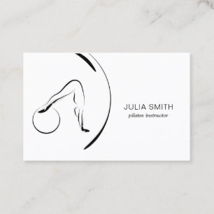 Cartão De Visita Pilates Instrutor Pilates Possui com Pilates Ball