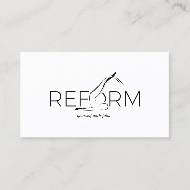 Cartão De Visita Pilates Instrutor Pilates Reform (Frente)