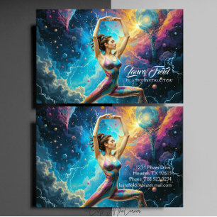 Cartão De Visita Pilates Yoga Instrutor Cosmos