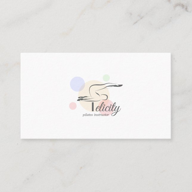 Cartão De Visita Pilatos - Letra F Pose | Monograma - Letra F Pilat (Frente)
