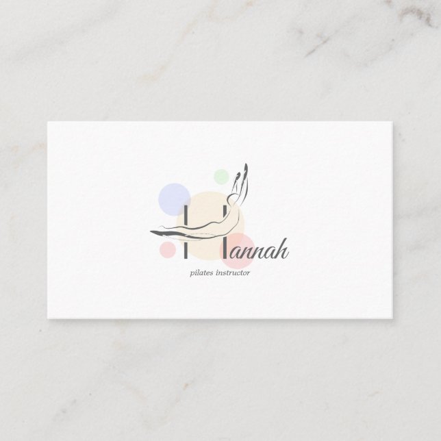 Cartão De Visita Pilatos - Letra H Pose | Monograma - Letra H Pilat (Frente)