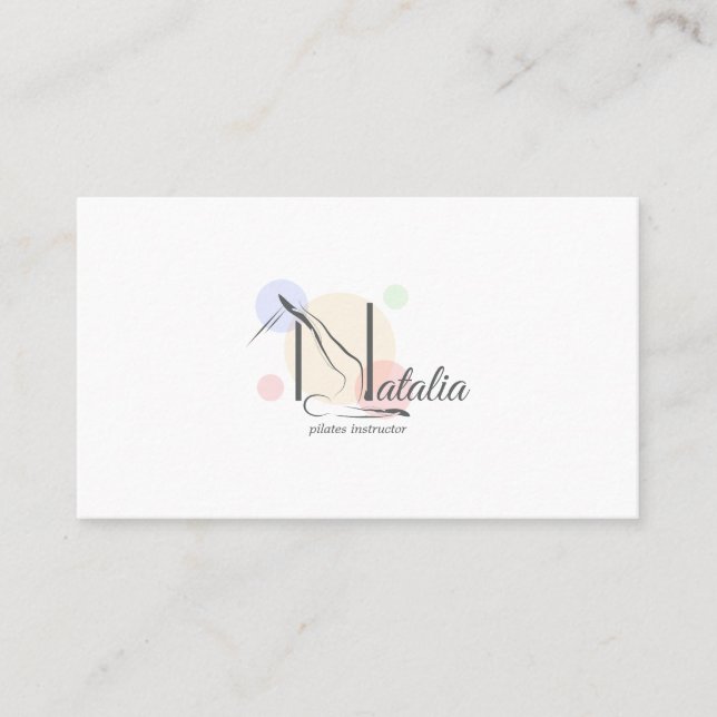 Cartão De Visita Pilatos - Letra N Pose | Monograma - Letra N Pilat (Frente)