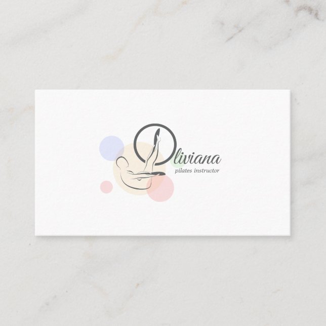 Cartão De Visita Pilatos - Letra O Pose | Monograma - Letra O Pilat (Frente)