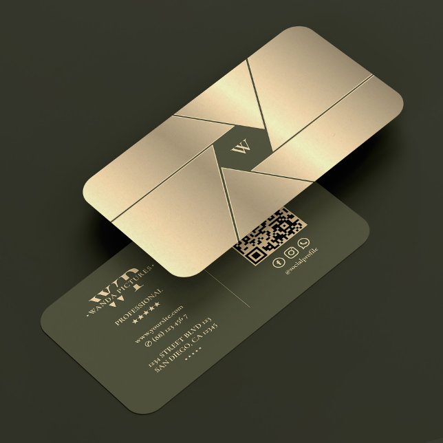 Cartão De Visita Piloto de drone Lente do Shutter Verde do Exército (Drone Pilot Elegant Army Green Gold Shutter Lens Business Card
)