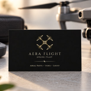 Cartão De Visita Piloto de Drone Ouro Preto