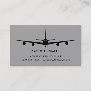 Cartão De Visita Piloto de KC-135 Stratotanker com teste padrão de