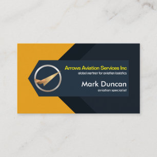 Cartão De Visita Piloto de Logística de Avião de Ponta de Abstrat