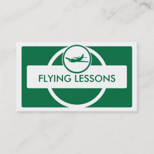 Cartão de visita piloto de pequeno avião branco ve