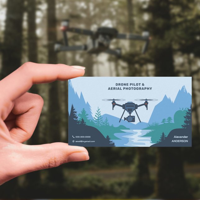 Cartão De Visita Piloto Drone (Drone Pilot Business Card)