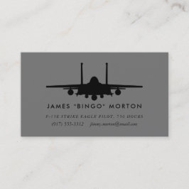 Cartão De Visita Piloto F-15E Strike Eagle