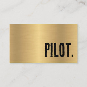 Cartão De Visita Piloto Falso Ouro Premier