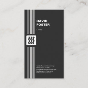 Cartão De Visita Piloto - Premium de lado duplo