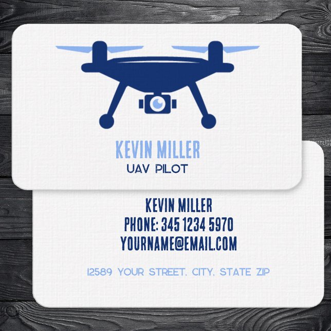 Cartão De Visita Piloto UAV (Drone Pilot Business Cards)