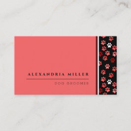 Cartão De Visita Pinça Cachorro Cor-de-Rosa Imprime Design | Cachor
