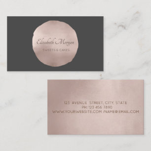 Cartão De Visita Pincel Circular Profissional Elegante em Dourado R