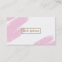 Pincel Moderno Minimalista Rosa Branco e Dourado