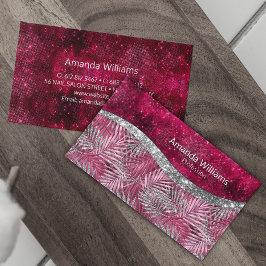 Cartão De Visita Pincel pincelado pinto fúcsia relha deixa monogram