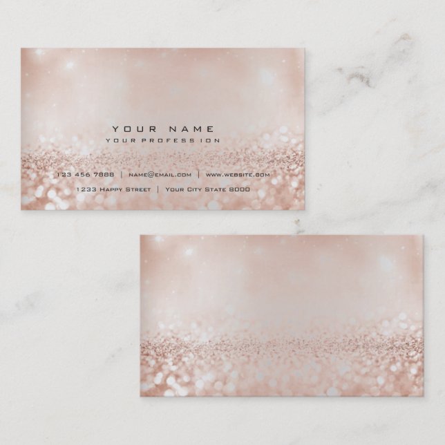 Cartão De Visita Pincel preto Prateado Dourado Rosa Rosa Rosa (Frente/Verso)