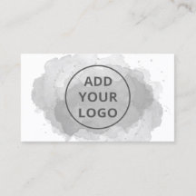 Pincelada de cor d'água preta carregue seu logotip