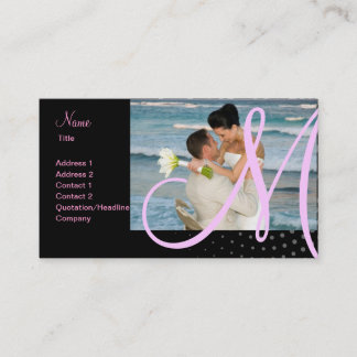 Cartão De Visita pincture de intervalo mínimo do monograma