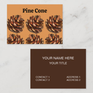 Cartão De Visita Pine Cone Nature Rustico
