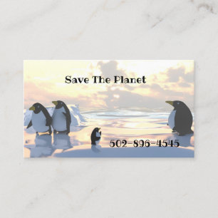 Cartão De Visita pinguins relaxando numa banquisa