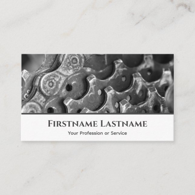 Cartão De Visita Pinhão de bicicleta metálica para Compradas de rep (Frente)