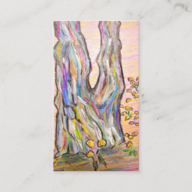 Cartão De Visita Pinheiro com dentes-de-leão (Frente)