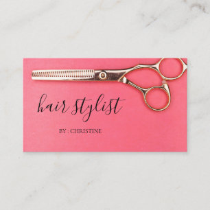 Cartão De Visita Pink Identity Shining Hairstyle.