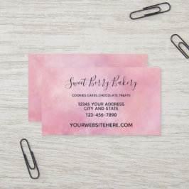 Cartão De Visita Pink Peach Tie