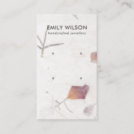 CARTÃO DE VISITA PINK PETAL HANDMADE PAPER 2 ETIQUETAGEM DE ESTUDO