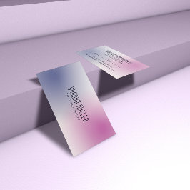 Cartão De Visita Pink Purple White Minimalist Aesthetic Gradient