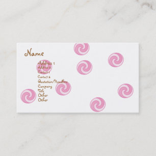 Cartão De Visita Pink Swirl Cake