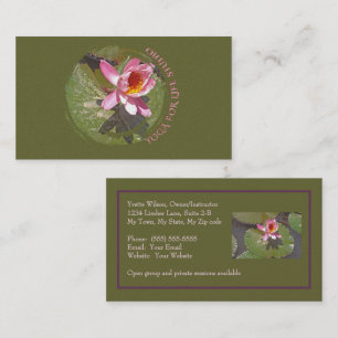 CARTÃO DE VISITA PINK WATER LILY AND LILY PADS/PERSONALIZÁVEL