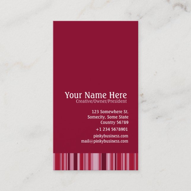 Cartão De Visita Pinky Business (Frente)