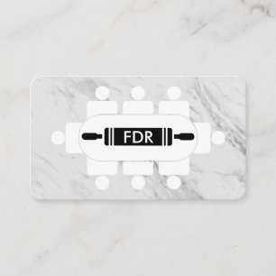 Cartão De Visita Pino de Rolagem da Mesa do Chef Pessoal