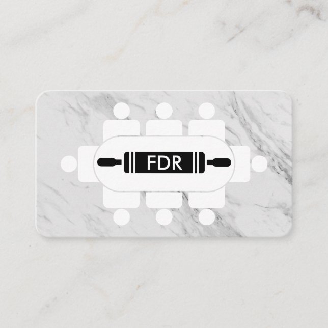 Cartão De Visita Pino de Rolagem da Mesa do Chef Pessoal (Frente)