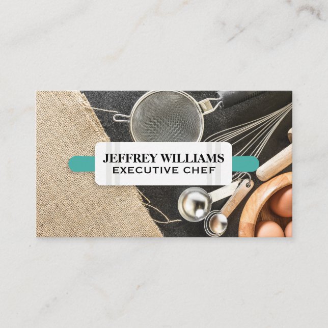 Cartão De Visita Pino de Rolagem | Ingredientes De Banho (Frente)