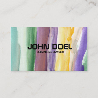 cartão de visita pintado