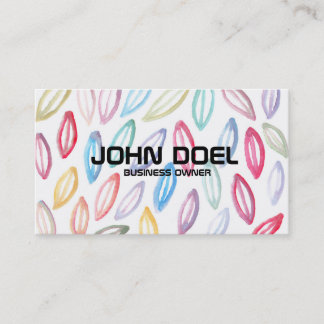 cartão de visita pintado