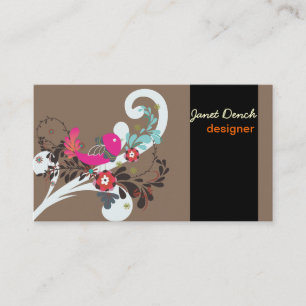 Cartão De Visita Pintinhos retros de PixDezines