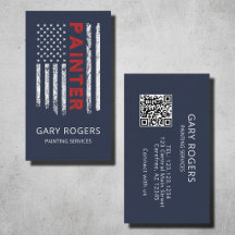 Pintor de Código QR Azul Bandeira Americana
