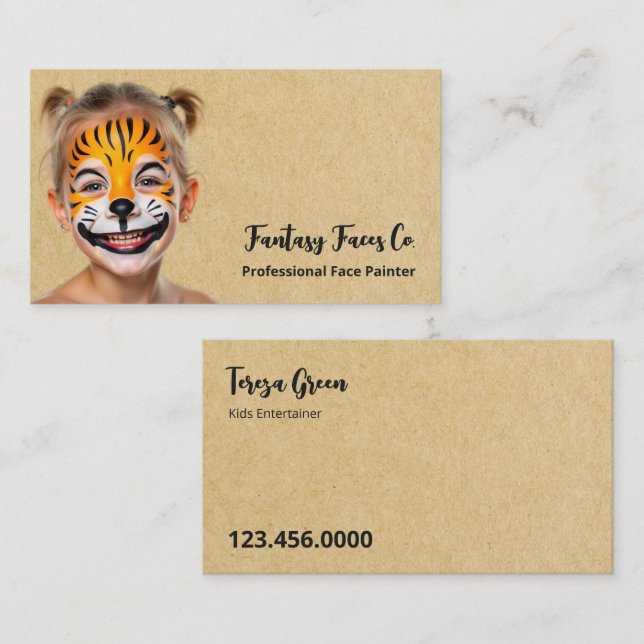 Cartão De Visita Pintor de rosto (Frente/Verso)