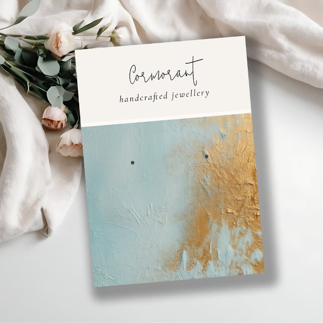 Cartão De Visita Pintor de Tinta Azul Clássico de Tinta Dourada (Criador carregado)