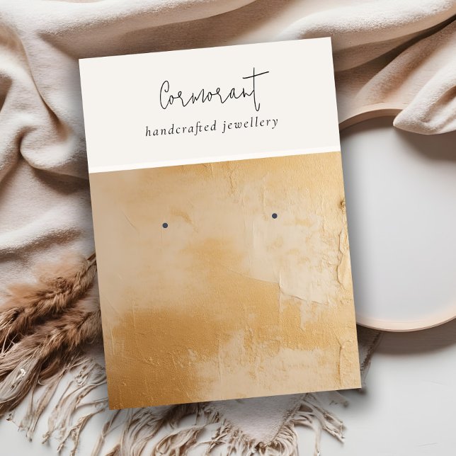 Cartão De Visita Pintor de Tinta Dourada Clássica Beige (Criador carregado)