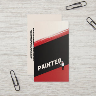 Cartão De Visita Pintor pintando o pintor de palavras