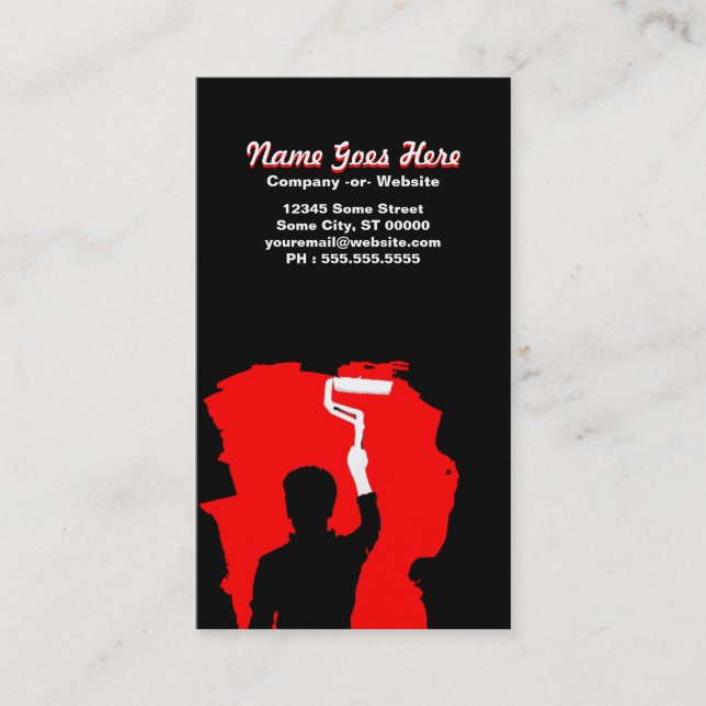 Cartão De Visita pintor profissional (Frente)